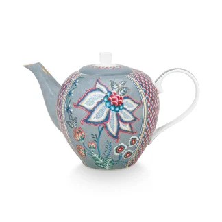 Theepot Pip Studio Flower Festival Light Blue