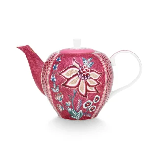 Theepot Pip Studio Flower Festival Dark Pink