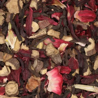 Sweet & Sour: een biologische Pu-Erh theemelange met Shu Pu-Erh, zoethout en hibiscus