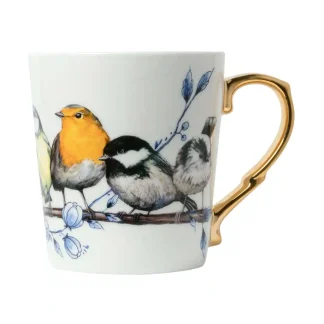 Theemok - Heinen Delfts Blauw - Bosvogels