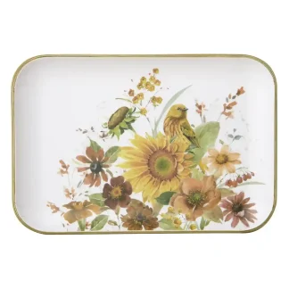 Dienblad - Ihr - Late Summer Flowers - Cream