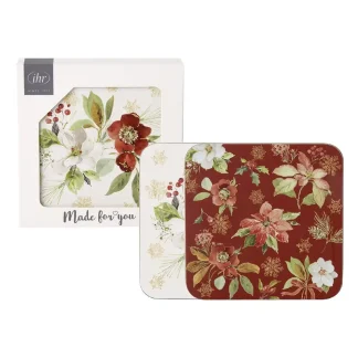 Onderzetter - Ihr - Poinsettia Flowers - set van 4