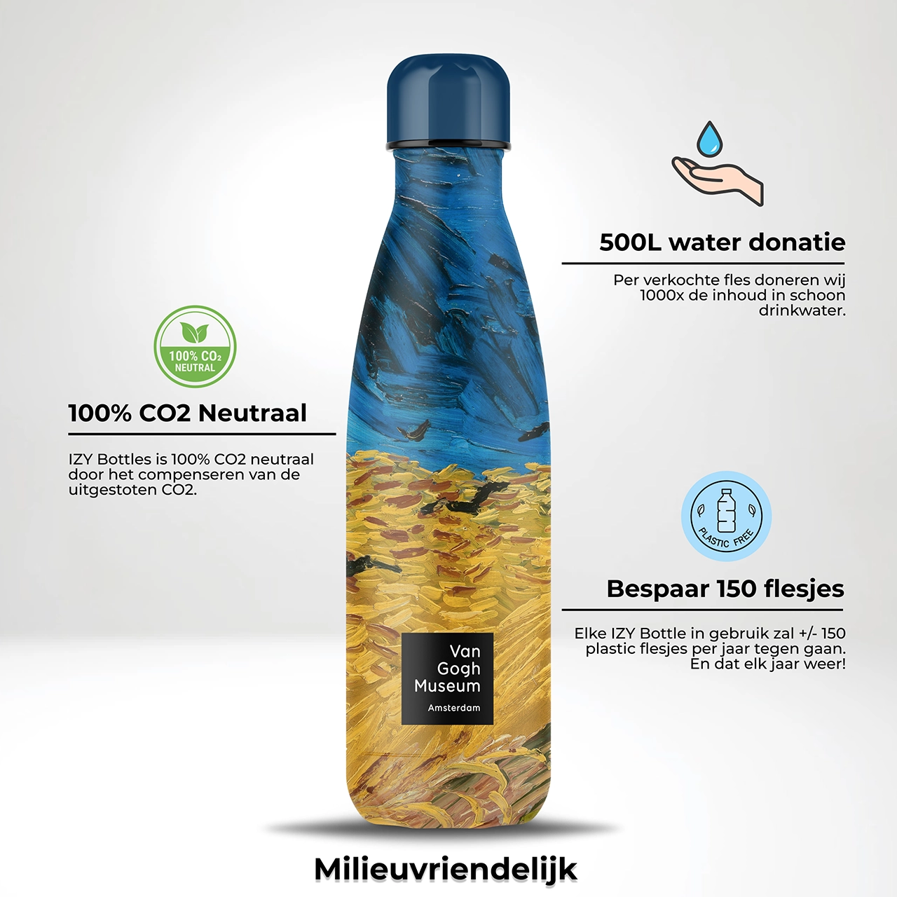 Thermosfles - IZY - Van Gogh - Korenveld - 500ML - Afbeelding 4
