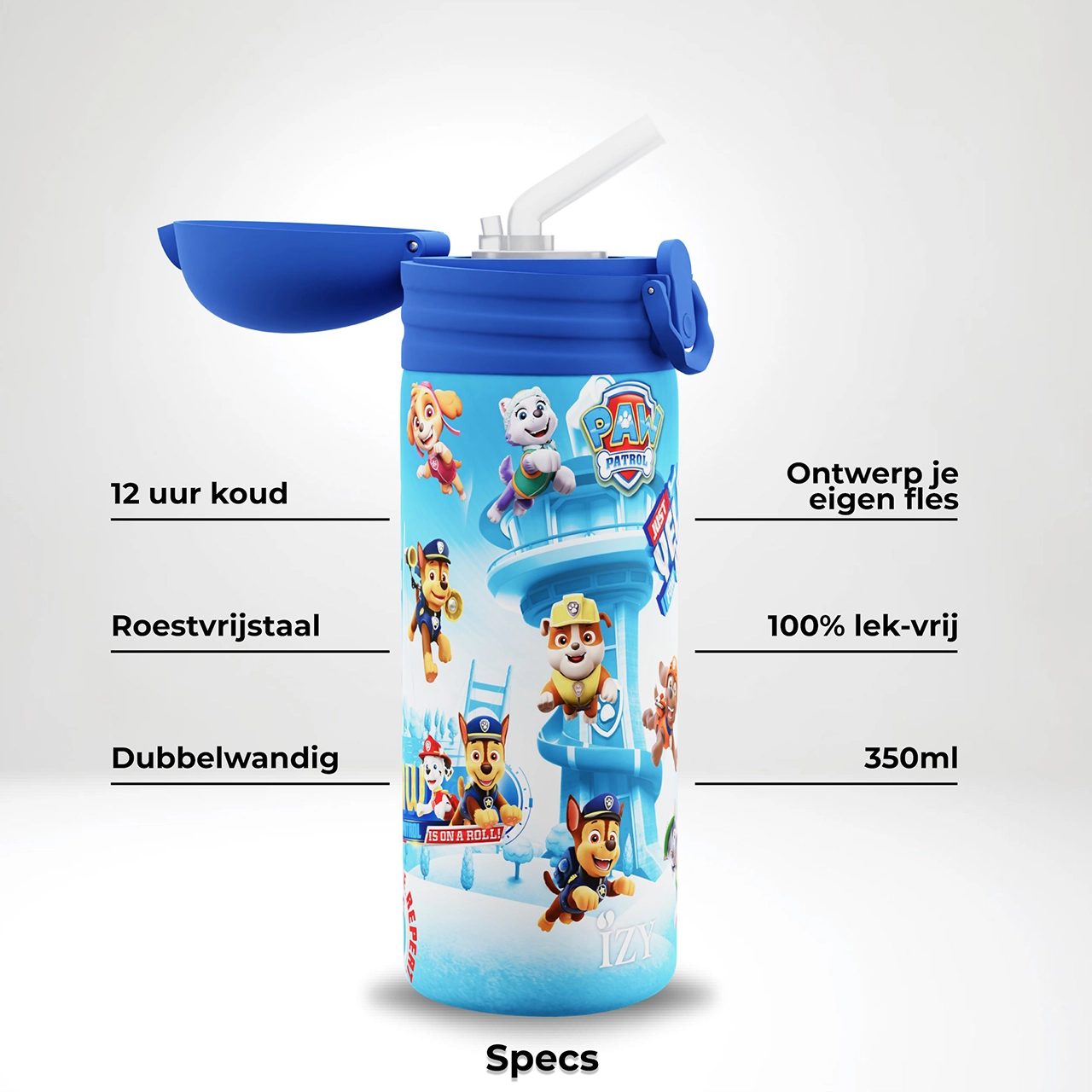 Thermosfles - IZY Kids - Paw Patrol - Refresh Blue - 350ml - Afbeelding 3