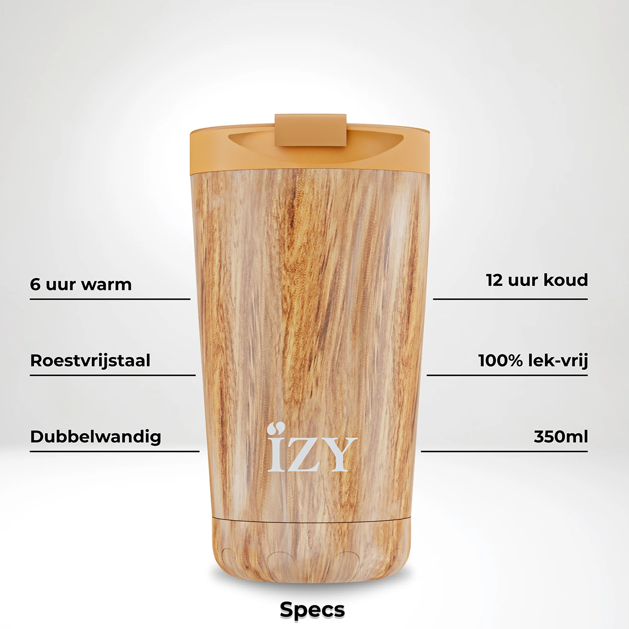 Thermosbeker - IZY - Design Bruin - 350ML - Afbeelding 3