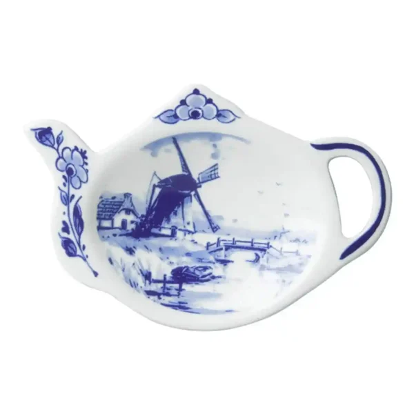 Theetipje - Heinen Delfts Blauw - Molen