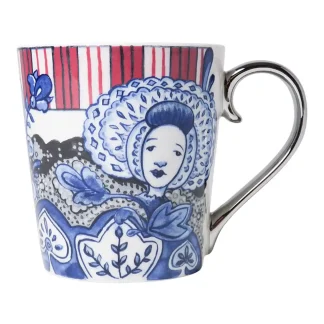 Theemok - Heinen Delfts Blauw - Kanten Isabee