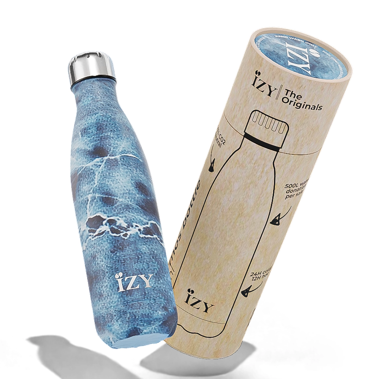 Thermosfles – IZY – Marble Blue – 500ML