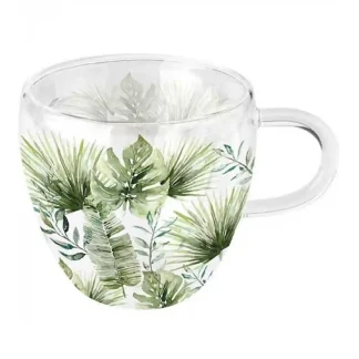 Theeglas dubbelwandig - Ambiente - Jungle leaves