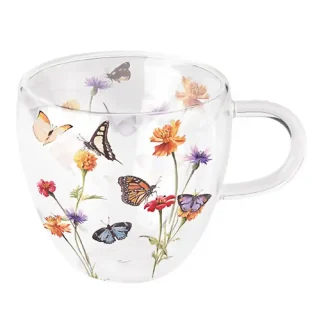 Theeglas dubbelwandig - Ambiente - Butterfly Garden