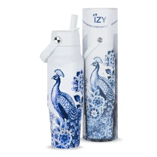 Thermosfles IZY Travel Peacock - 900ml | De Theefabriek - Theewinkel