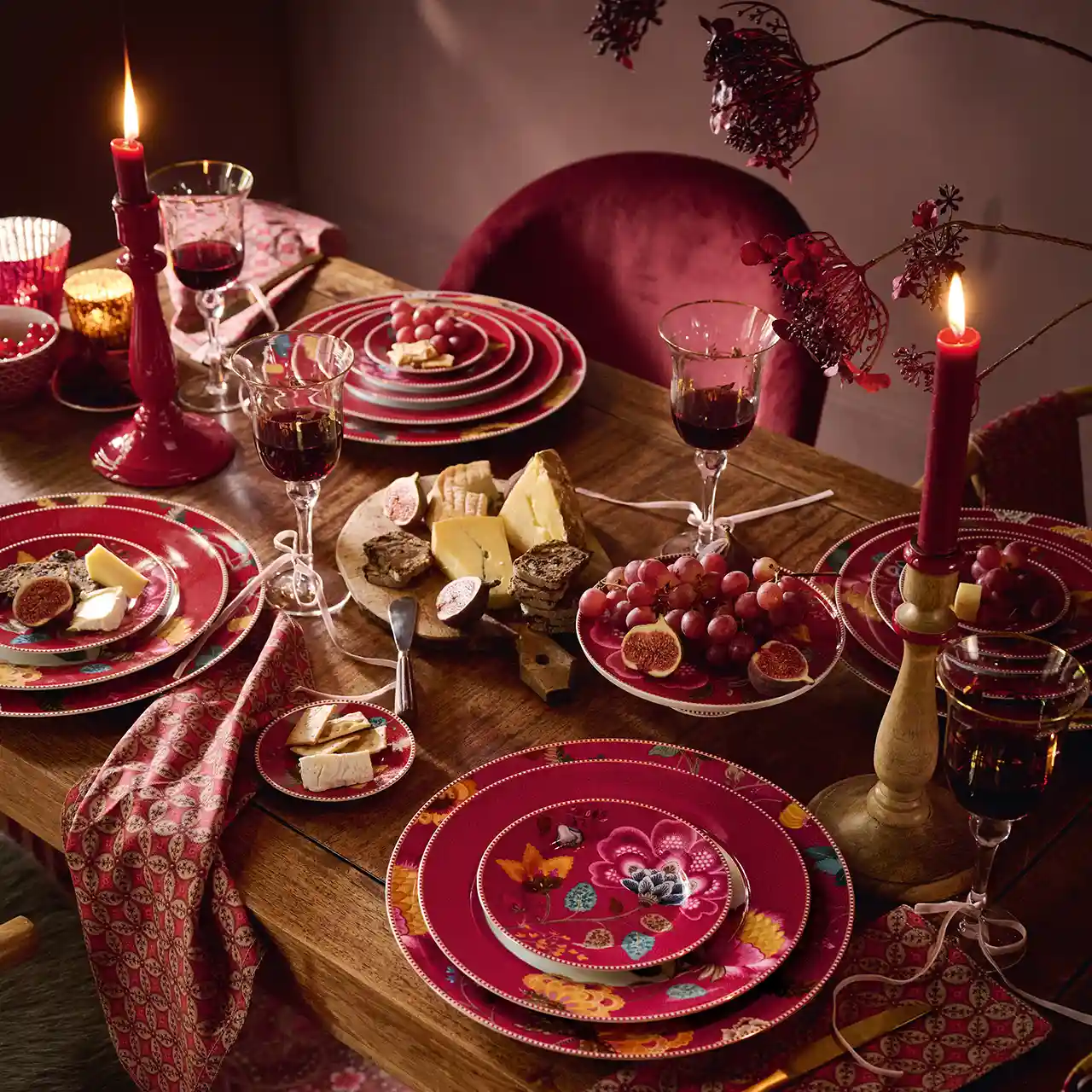 Theekop en schotel - Pip Studio - Blooming Tales - Dark Red - Afbeelding 5