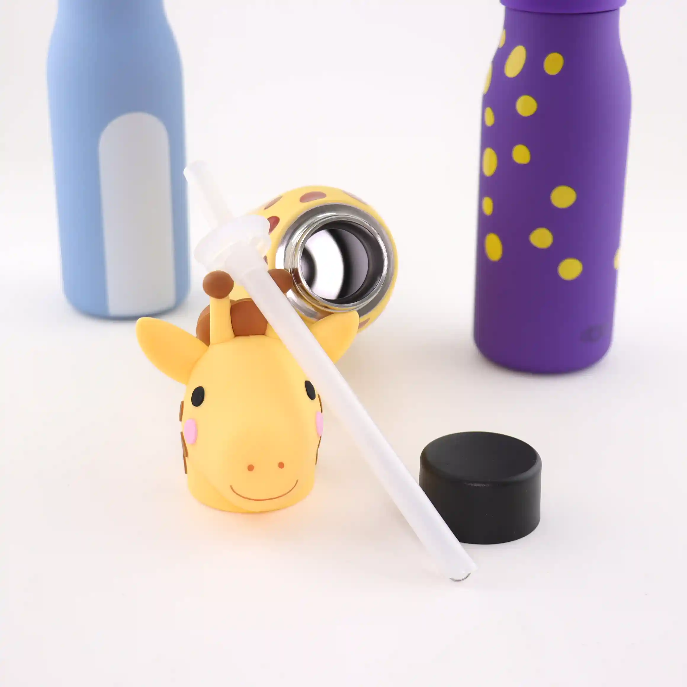 Dotz Pipa drinkfles met siliconen rietje en giraffendop